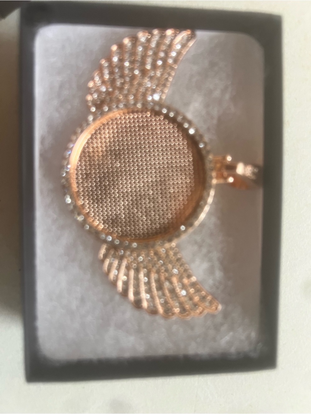 Rose Gold Winged Pendant Necklace - Empty Brand
